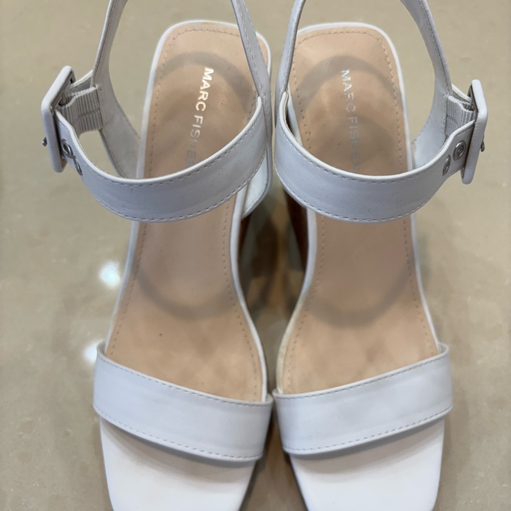 Marc Fisher White Women's Sandals